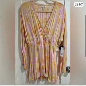 Amuse Society Pink and Yellow Floral 👗 🐣